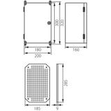 Obudowa 300x200x166mm IP65 z płytą montażową transparentna UNIbox Uni-Mini/T 43.02 OPATÓWEK