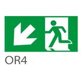 Piktogram schody / wyjście w lewo w dół do ORION - OR4
