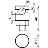 Zacisk KS, 1-częściowy M10, stal nierdzewna NIRO