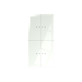 Dotykowy panel szklany podwójny 4 pól dotykowych biały GP-22-W F&F