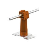 Uchwyt na płytce stalowej Z-zatrzask  H=7cm/OH/