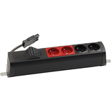 SIMON 480 TS48-220E220K0-44 Listwa poszerzona 2 gn. typ E; 2 gn. UPS i płytka 2xRJ45 keystone; złącz