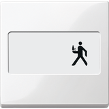 Merten, System M, klawisz pojedynczy z polem opisowym, biały polarny