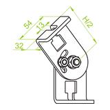 WPPGV/WPPOV Wieszak przegubowy pręta  5,0 mm