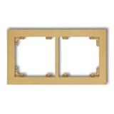 DECO Ramka uniwersalna podwójna z tworzywa złoty