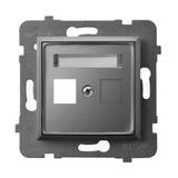 ARIA Obudowa gniazda pojedynczego typu Keystone prosta kolor szary mat GPK-1U/p/70 OSPEL