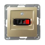 IMPRESJA Gniazdo głośnikowe pojedyncze - kolor złoty metalik GG-1Y/m/28