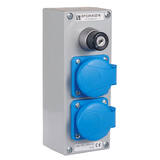 KASETA STEROWNICZA Z KLUCZEM I DWOMA GNIAZDKAMI 230V