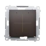 Simon 54 Elektroniczny łącznik/przycisk 4-krotny do sterowania 4 obwodami brąz mat