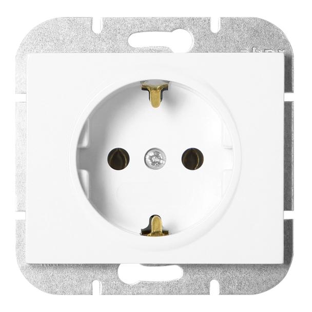 Gniazdo pojedyncze podtynkowe 2P+Z Schuko Onyx, 16A, 250V, PT-17O, biały