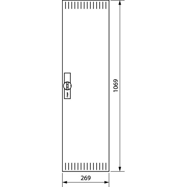 univers Drzwi prawe perforowane 1100x300mm IP3x