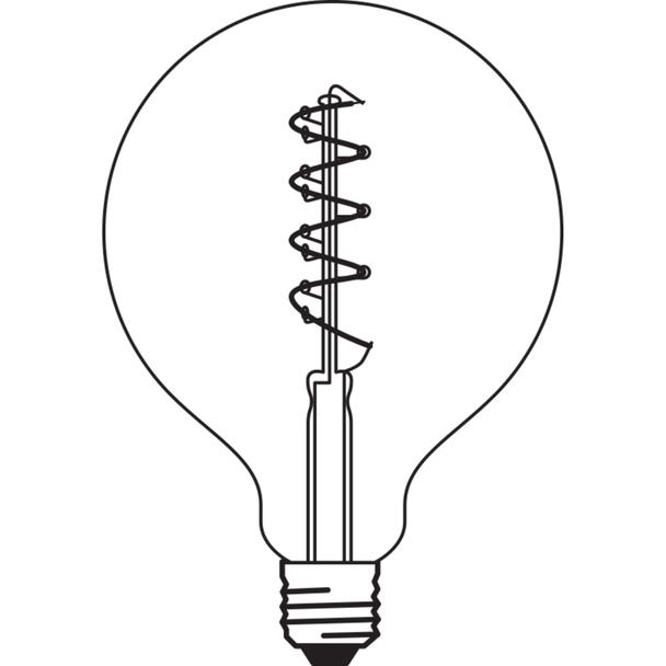 Lampa LED Vintage 1906 dim CL GLOBE125 Filament szkło przezroczyste GOLD 25 dim 4,5W 820 E27