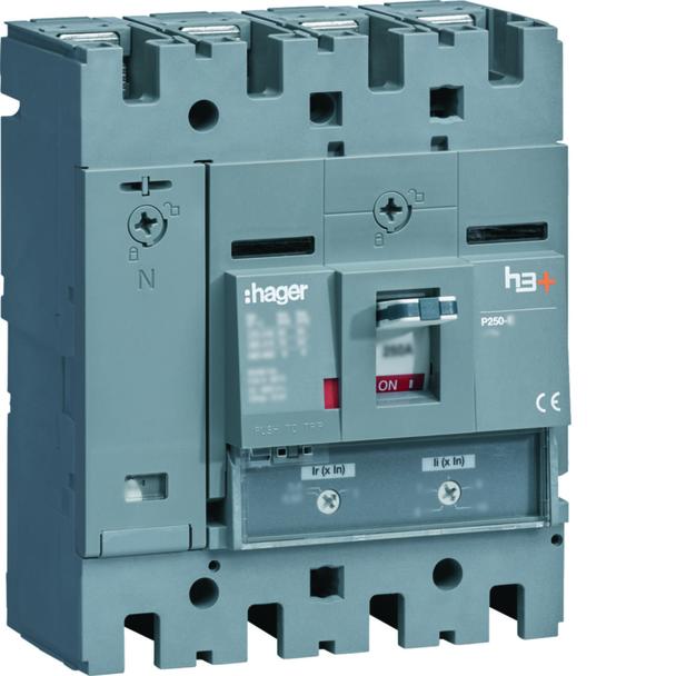 MCCB Wyłącznik mocy h3+ P250 4P 160A 40kA TM HNT162DR HAGER