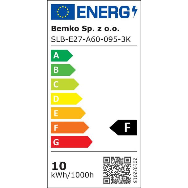 ŹRÓDŁO LED SAMSUNG INSIDE 230V E27 A60 9,5W 880LM 3000K 220ST D84-SLB-E27-A60-095-3K BEMKO