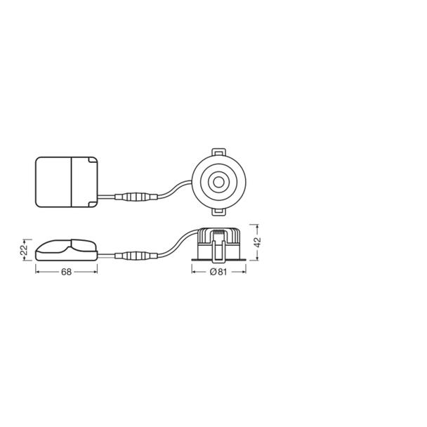 Oprawa SP FIX P 8W 930 PS DIM IP44 SI