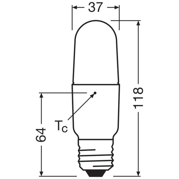 Lampa LED STAR CL STICK FR 60 non-dim 8W 840 E27