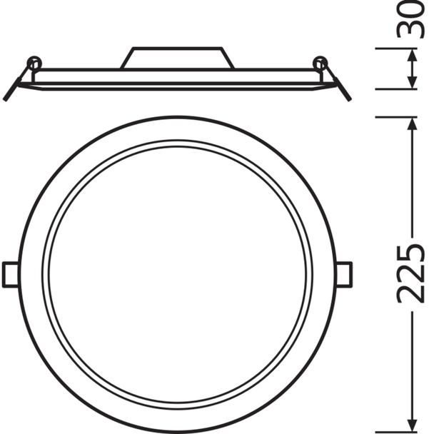 Oprawa DOWNLIGHT SLIM DN210 18W 3000K WT IP20