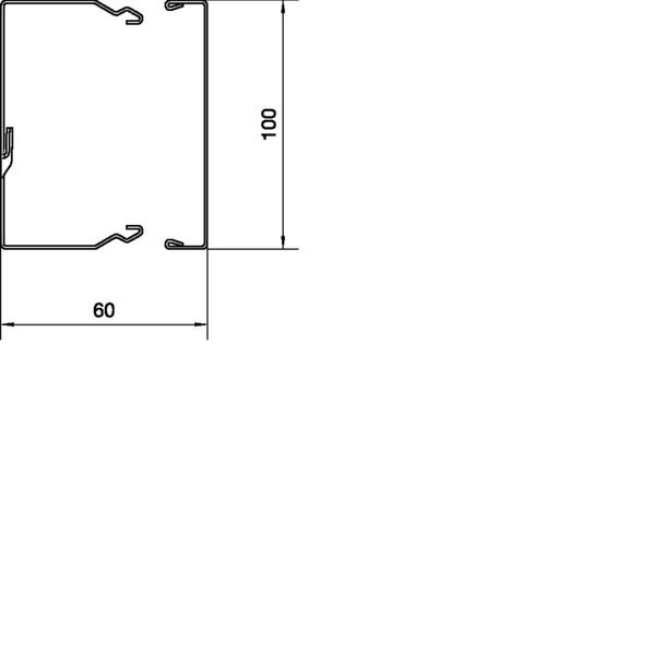 tehalit.LFS Kanał stalowy 60x100mm, biały LFS6010009016 HAGER