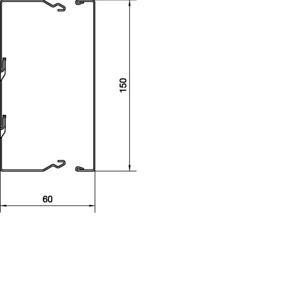 tehalit.LFS Kanał stalowy 60x150mm, biały LFS6015009016 HAGER