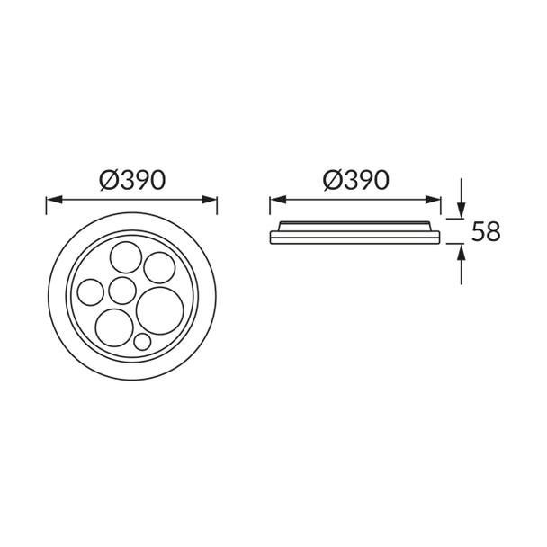 Plafoniera DROPS LED C 24W