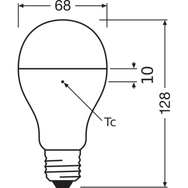 Żarówka LED E27 19/150W 2452lm 200° 3000K  ciepła biel 4058075634237 VALUE  OSRAM