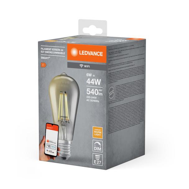 Żarówka LED E27 ST64 6W = 44W 2500K Ciepła 540lm 300° Filament SMART+ WIFI Ściemnialna 4058075609839 LEDVANCE