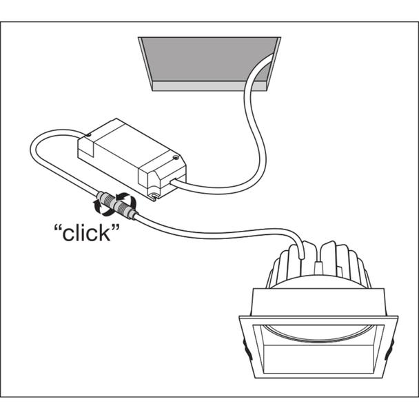 Oprawa SPOT SQUARE DARKLIGHT ADJUST 8W 3000K FL WT