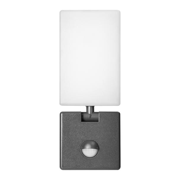 ENID LED 10W, oprawa ogrodowa z czujnikiem ruchu PIR, 800lm, IP65, 4000K, szara