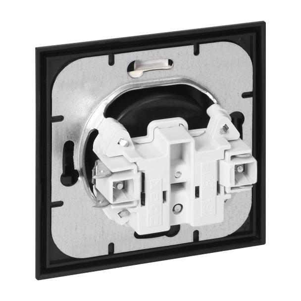 Gniazdo pojedyncze podtynkowe 2P+Z Luna, 16A, 250V, PT-16L, czarny/złoty OR-OE-7605/BC ORNO