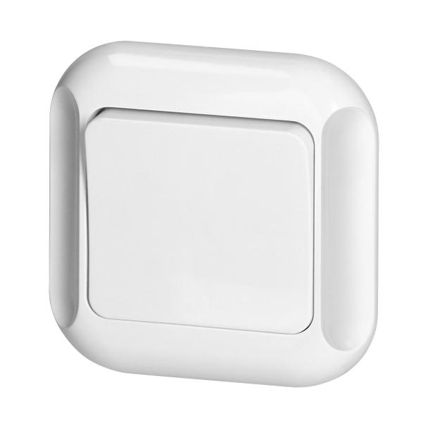 Łącznik podtynkowy 10A, 250V, 1-biegunowy, TOPAZ, biały