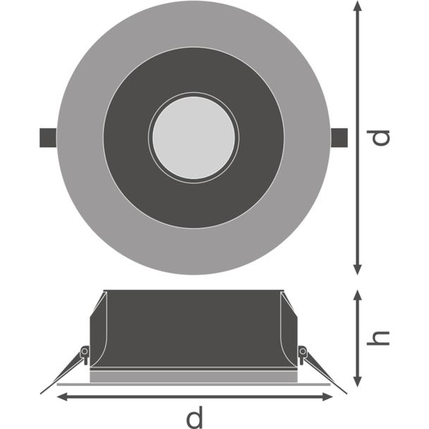 DOWNLIGHT UGR19 DN155 PFM 14W 840 DALI WT LEDV LEDVANCE
