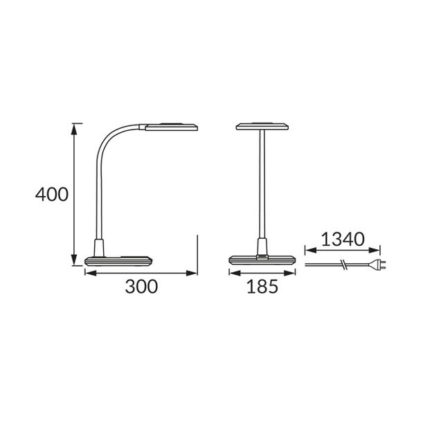 Lampka biurkowa SMD LED PLATON LED BLACK