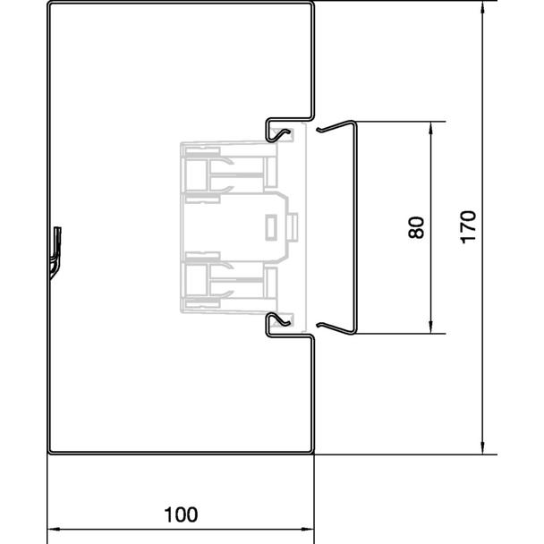 tehalit.BRS Podstawa 100x170mm stal biały BRS10017019016 HAGER