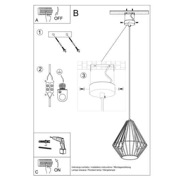 Sollux Lampa wisząca DEMI czarna SL.0298