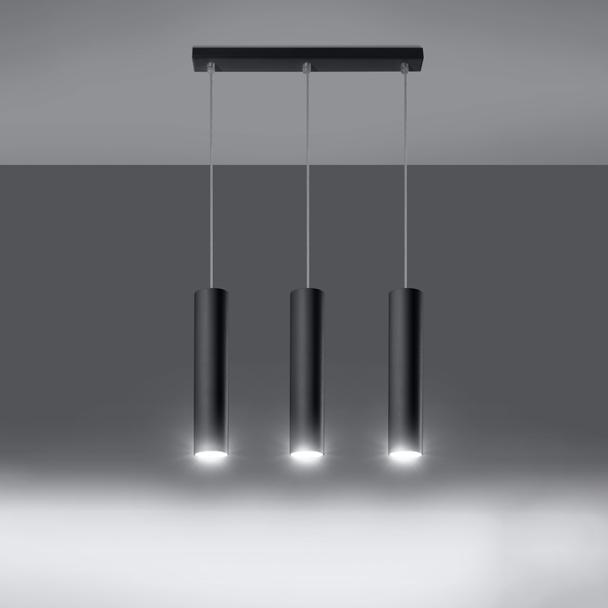 Sollux Lampa wisząca LAGOS 3L czarny SL.0329