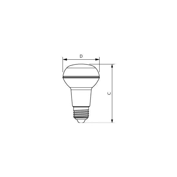 Żarówka LED ściemnialna 4,5W=60W 345lm 2700K barwa ciepła LEDspot D 4,5-60W R63 E27 827 36st. PHILIP