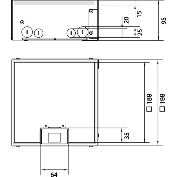 tehalit.VE-EE Zestaw puszka podło-montazowa IP30 5kN Q06 205x205 15mm stal