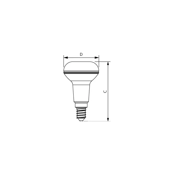 Żarówka LED ściemnialna 4,3W=60W 320lm 2700K barwa ciepła LEDspot D 4,3-60W R50 E14 827 36st. PHILIP