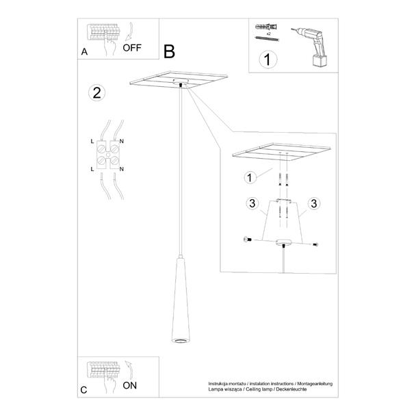 Sollux Lampa wisząca SULA 1 naturalne drewno SL.1100