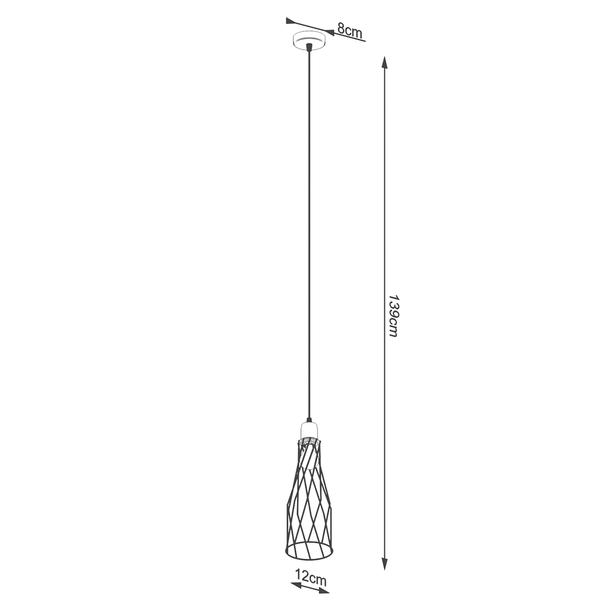 Sollux Lampa wisząca SUBA 1 czarna SL.1165