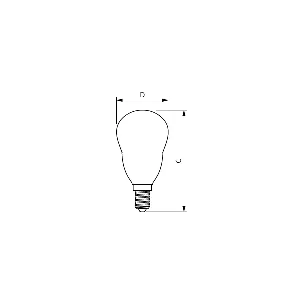 Żarówka LED Kulka 7W=60W 806lm / 2700K barwa ciepła lustre 7-60W E14 827 P48 FR PHILIPS