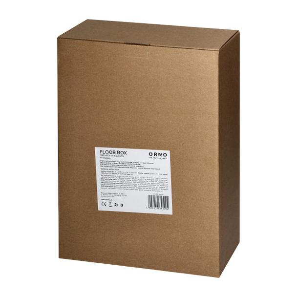 Puszka podłogowa na gniazda modułowe 8 x 45x45mm lub 16 x 22,5x45mm, pokrywa: stal nierdzewna, czarn