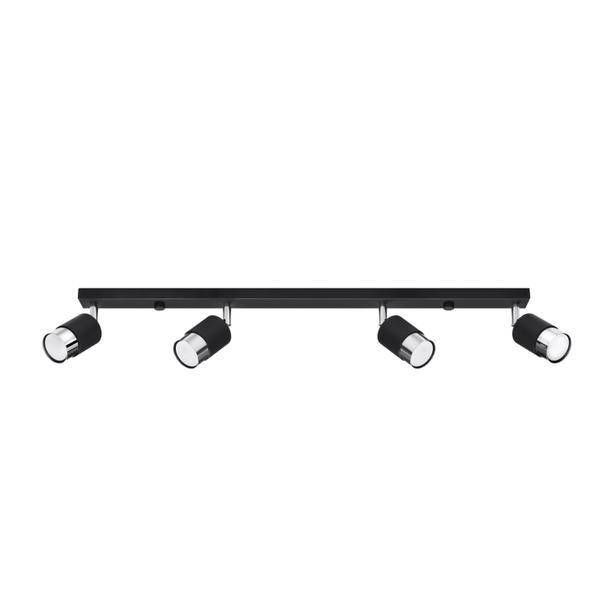 Lampa Plafon NERO 4 czarny/chrom SUFITOWA
