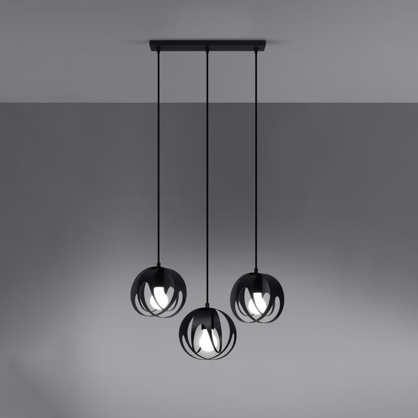 Lampa wisząca TULOS 3L czarna