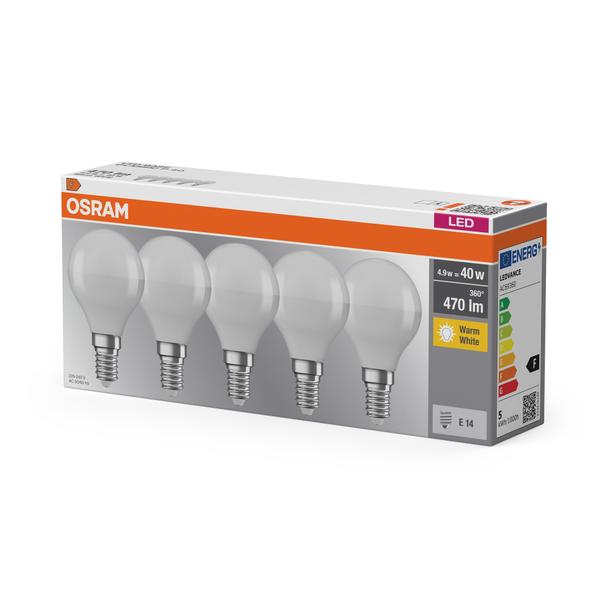 BASE CL P40 4,9W 827 230V FR E14 FS5 LEDVANCE