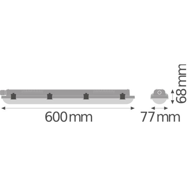Oprawa hermetyczna LED DP VALUE 600 9W/4000K IP65 LEDV 4058075300705 LEDVANCE