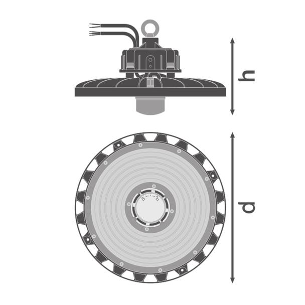 HIGH BAY SENSOR 93W 4000K 110DEG IP65 LEDVANCE
