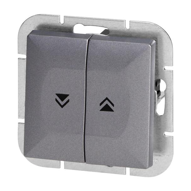 Łącznik roletowy podtynkowy Pearl, 10A, 250V, WP-10P, antracyt
