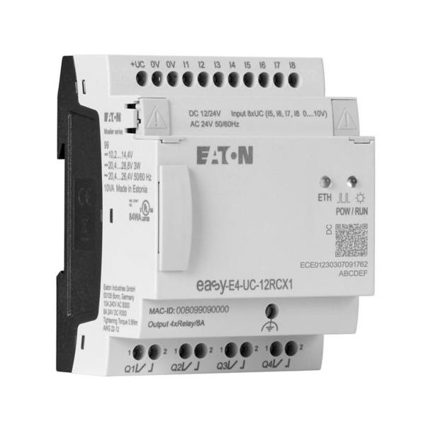 EASY-E4-UC-12RCX1 easyE4 12-24VDC 24VAC 8DI(4AI) 4DO-R bez wyświetlacza 197212 EATON