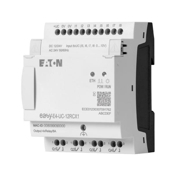 EASY-E4-UC-12RCX1 easyE4 12-24VDC 24VAC 8DI(4AI) 4DO-R bez wyświetlacza 197212 EATON